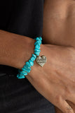 Stony-Hearted - Brass Bracelet - Paparazzi Accessories Bracelet Bedazzle Me Pretty Mobile Fashion Boutique