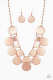 Stop and Reflect - Copper Necklace - Paparazzi Accessories Necklace Bedazzle Me Pretty Mobile Fashion Boutique