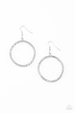 Stoppin Traffic - White Earrings - Paparazzi Accessories Earrings Bedazzle Me Pretty Mobile Fashion Boutique
