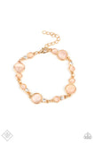Storybook Beam - Gold Bracelet - Paparazzi Accessories Bracelet Bedazzle Me Pretty Mobile Fashion Boutique