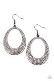 Storybook Bride - Black Earrings - Paparazzi Accessories Earrings Bedazzle Me Pretty Mobile Fashion Boutique