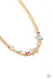 Storybook Succession - Gold Necklace - Paparazzi Accessories Necklace Bedazzle Me Pretty Mobile Fashion Boutique