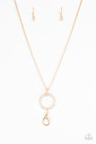 Straight To The Top - Gold Lanyard - Paparazzi Accessories Lanyard Bedazzle Me Pretty Mobile Fashion Boutique