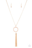 Straight To The Top - Gold Necklace - Paparazzi Accessories Necklace Bedazzle Me Pretty Mobile Fashion Boutique
