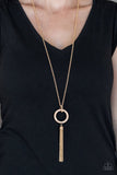 Straight To The Top - Gold Necklace - Paparazzi Accessories Necklace Bedazzle Me Pretty Mobile Fashion Boutique