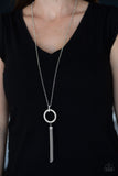 Straight To The Top - White Necklace - Paparazzi Accessories Necklace Bedazzle Me Pretty Mobile Fashion Boutique