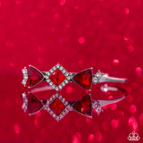 Strategic Sparkle - Red Bracelet - Paparazzi Accessories Bracelet Bedazzle Me Pretty Mobile Fashion Boutique