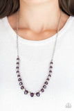 Stratosphere Sparkle - Purple Necklace - Paparazzi Accessories Necklace Bedazzle Me Pretty Mobile Fashion Boutique