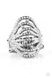 Stratospheric - Black Ring - Paparazzi Accessories Ring Bedazzle Me Pretty Mobile Fashion Boutique