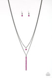 Stratospheric - Pink Necklace - Paparazzi Accessories Necklace Bedazzle Me Pretty Mobile Fashion Boutique