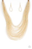 Streaming Starlight - Gold Necklace - Paparazzi Accessories Necklace Bedazzle Me Pretty Mobile Fashion Boutique