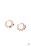 Streamlined Status - Rose Gold Earrings - Paparazzi Accessories Earrings Bedazzle Me Pretty Mobile Fashion Boutique