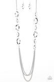 Street Beat - Silver Necklace - Paparazzi Accessories Necklace Bedazzle Me Pretty Mobile Fashion Boutique
