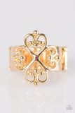 Street-REGAL - Gold Ring - Paparazzi Accessories Ring Bedazzle Me Pretty Mobile Fashion Boutique
