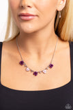 Strike a ROSE - Purple Necklace - Paparazzi Accessories Necklace Bedazzle Me Pretty Mobile Fashion Boutique