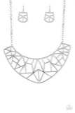 Strike While HAUTE - Silver Necklace - Paparazzi Accessories Necklace Bedazzle Me Pretty Mobile Fashion Boutique
