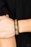 STRING-a-Ding-Ding - Orange Bracelet - Paparazzi Accessories Bracelet Bedazzle Me Pretty Mobile Fashion Boutique