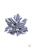 STRIPE For The Picking - Blue Hair Clip - Paparazzi Accessories Hair Clip Bedazzle Me Pretty Mobile Fashion Boutique