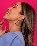 Striped Sweethearts - Multi Earrings - Paparazzi Accessories Earrings Bedazzle Me Pretty Mobile Fashion Boutique
