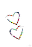 Striped Sweethearts - Multi Earrings - Paparazzi Accessories Earrings Bedazzle Me Pretty Mobile Fashion Boutique