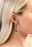 Striped Sweethearts - Multi Earrings - Paparazzi Accessories Earrings Bedazzle Me Pretty Mobile Fashion Boutique