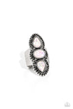 Strut Your STUDS - White Ring - Paparazzi Accessories Ring Bedazzle Me Pretty Mobile Fashion Boutique