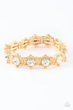 Strut Your Stuff - Gold Bracelet - Paparazzi Accessories Bracelet Bedazzle Me Pretty Mobile Fashion Boutique