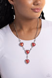 Stuck On You - Red Necklace - Paparazzi Accessories Necklace Bedazzle Me Pretty Mobile Fashion Boutique