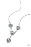 Stuck On You - Silver Necklace - Paparazzi Accessories Necklace Bedazzle Me Pretty Mobile Fashion Boutique