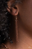 Studded Shimmer - Copper Necklace - Paparazzi Accessories Necklace Bedazzle Me Pretty Mobile Fashion Boutique