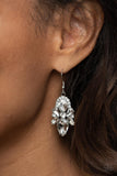 Stunning Starlet - White Earrings - Paparazzi Accessories Earrings Bedazzle Me Pretty Mobile Fashion Boutique