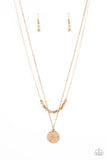 Stunning Supernova - Gold Necklace - Paparazzi Accessories Necklace Bedazzle Me Pretty Mobile Fashion Boutique