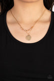 Stunning Supernova - Gold Necklace - Paparazzi Accessories Necklace Bedazzle Me Pretty Mobile Fashion Boutique