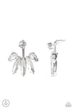 Stunningly Striking - White Earrings - Paparazzi Accessories Earrings Bedazzle Me Pretty Mobile Fashion Boutique