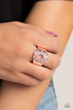 Stylish Sunbeams - Copper Ring - Paparazzi Accessories Ring Bedazzle Me Pretty Mobile Fashion Boutique