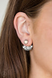 Stylishly Santa Fe - White Post Earrings - Paparazzi Accessories Earrings Bedazzle Me Pretty Mobile Fashion Boutique