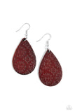 Stylishly Subtropical - Brown Earrings - Paparazzi Accessories Earrings Bedazzle Me Pretty Mobile Fashion Boutique