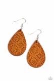 Stylishly Subtropical - Orange Earrings - Paparazzi Accessories Earrings Bedazzle Me Pretty Mobile Fashion Boutique
