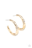 Subliminal Shimmer - Gold Earrings - Paparazzi Accessories Earrings Bedazzle Me Pretty Mobile Fashion Boutique