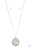Subliminal Sparkle - Brown Necklace - Paparazzi Accessories Necklace Bedazzle Me Pretty Mobile Fashion Boutique