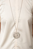 Subliminal Sparkle - White Necklace - Paparazzi Accessories Necklace Bedazzle Me Pretty Mobile Fashion Boutique