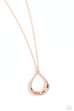 Subtle Season - Rose Gold Necklace - Paparazzi Accessories Necklace Bedazzle Me Pretty Mobile Fashion Boutique