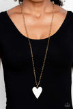 Subtle Soulmate - White Necklace - Paparazzi Accessories Necklace Bedazzle Me Pretty Mobile Fashion Boutique