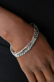 Suburban Scene - Black Bracelet - Paparazzi Accessories Bracelet Bedazzle Me Pretty Mobile Fashion Boutique