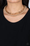 Suburban Yacht Club - Brown Necklace - Paparazzi Accessories Necklace Bedazzle Me Pretty Mobile Fashion Boutique