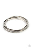 Suddenly Synced - Silver Bracelet - Paparazzi Accessories Bracelet Bedazzle Me Pretty Mobile Fashion Boutique