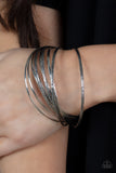 Suddenly Synced - Silver Bracelet - Paparazzi Accessories Bracelet Bedazzle Me Pretty Mobile Fashion Boutique