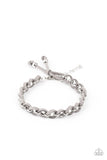 SUEDE Side to Side - Silver Bracelet - Paparazzi Accessories Bracelet Bedazzle Me Pretty Mobile Fashion Boutique