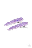 Sugar Plum Sparkle - Purple Hair Clip - Paparazzi Accessories Hair Clip Bedazzle Me Pretty Mobile Fashion Boutique