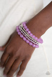 Sugary Sweet - Purple Bracelet - Paparazzi Accessories Bracelet Bedazzle Me Pretty Mobile Fashion Boutique